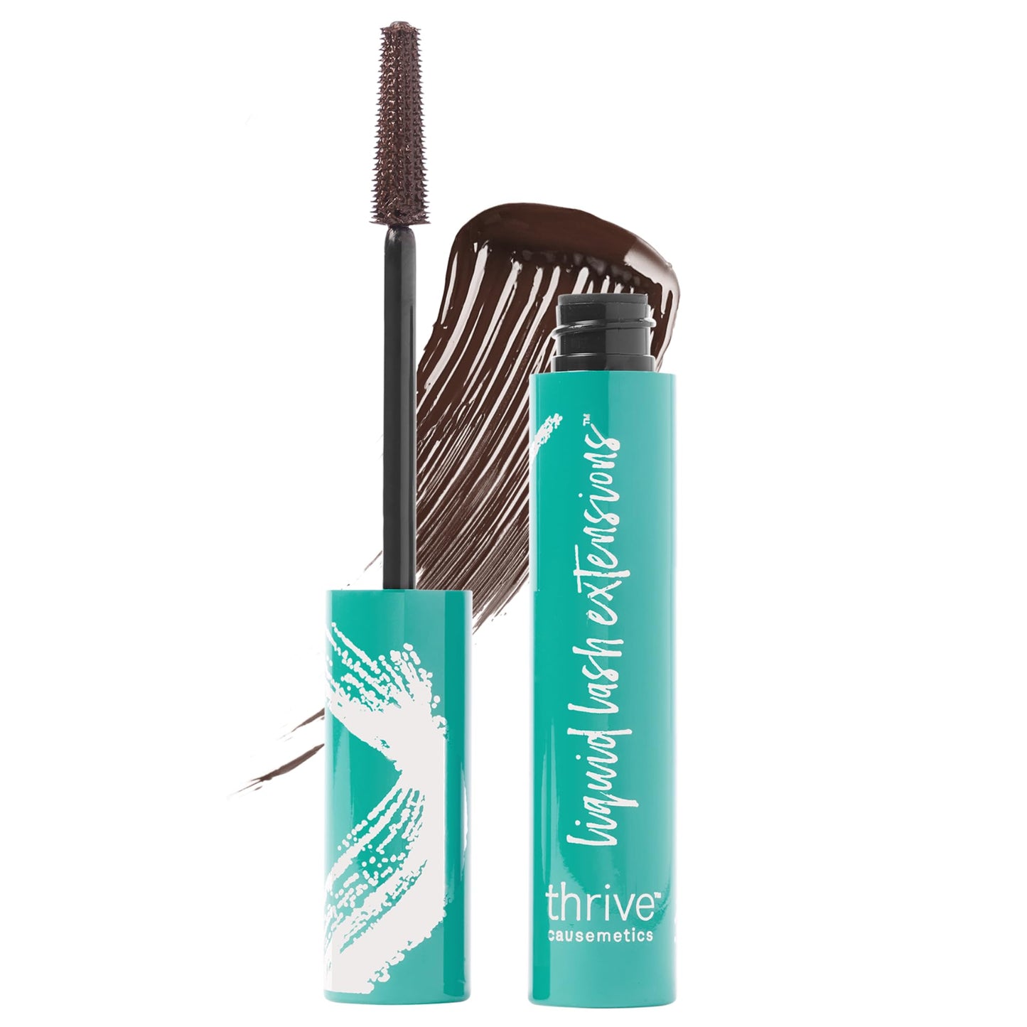 Thrive Causemetics Liquid Lash Extensions Mascara, Tubing Thrive Mascara Lengthening, Volumizing & Curling, Smudge Proof, Washable, No Clumping or Flaking, Vegan & Cruelty Free, Brynn (Rich Black)